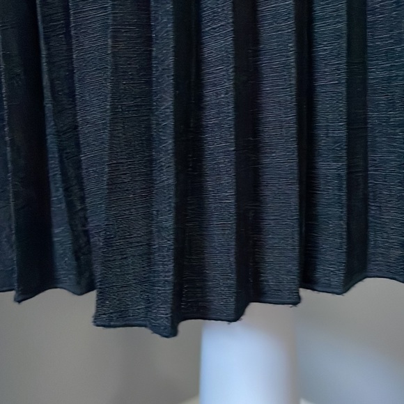 ANN TAYLOR ACCORDION PLEATS DROP WAIST CHARCOAL GREY/BLACK SWING SKIRT - Picture 6 of 12